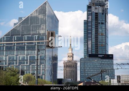 310 metri Torre Vasso progettata da Foster e Partners e sviluppata da HB Reavis, l'edificio più alto della Polonia e dell'Unione europea, a Varsavia Foto Stock