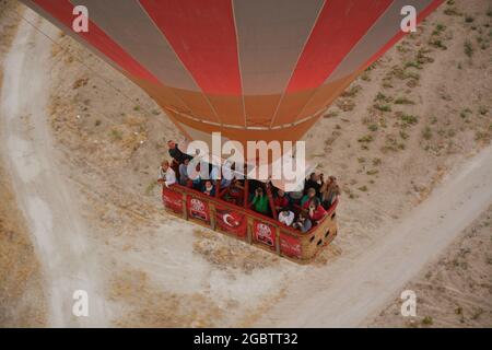 L'esperienza in mongolfiera in Turchia. Foto Stock