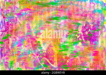 Pittura astratta sfondo in molti colori Foto Stock