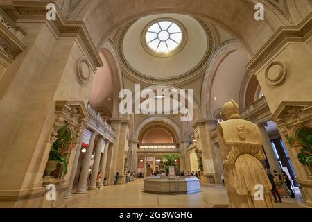 L'interno del Metropolitan Museum of Art Great Hall Foto Stock