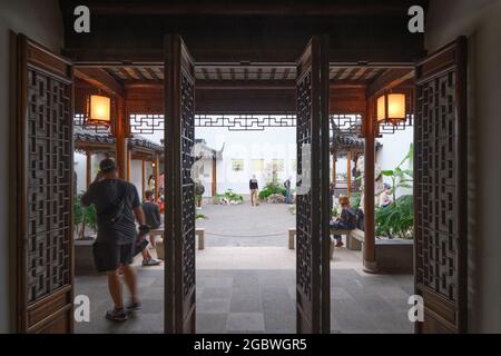 Cortile cinese nello stile della Dinastia Ming, Metropolitan Museum of Art a New York City Foto Stock