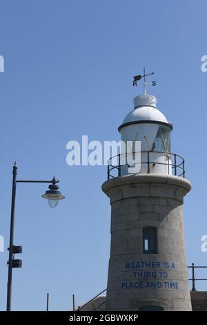 Vecchio faro a Folkestone Kent Foto Stock