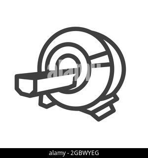 Icona di scansione MRI o CAT per tomografia computerizzata o idee tecniche TC Illustrazione Vettoriale