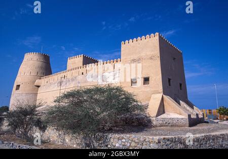 Castello di Bukha, Penisola di Musandam, Oman Foto Stock
