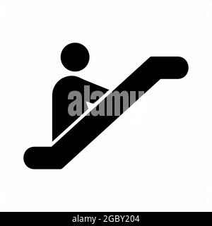 Grafica vettoriale dell'Escalator - stile nero Illustrazione Vettoriale