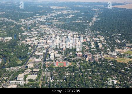 Vista aerea di Boise, Idaho, Stati Uniti Foto Stock