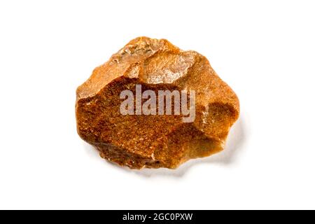 Set di pietra focaia pietre di roccia isolata su bianco Foto stock - Alamy