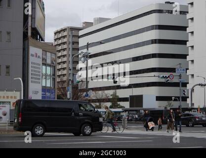 Osaka, Giappone - 09 dicembre 2018: Via Osaka Foto Stock