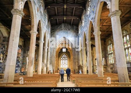 All'interno della cattedrale di Sheffield, nota anche come cattedrale di St Peter and St Paul, Sheffield, South Yorkshire, Inghilterra, Regno Unito Foto Stock