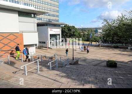 L'edificio Owen, Sheffield Hallam University, Sheffield, South Yorkshire, Inghilterra, REGNO UNITO Foto Stock