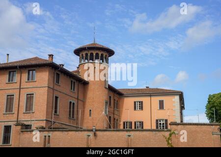 Volpedo, città storica sulle colline di Tortona, Piemonte, Italia. Vecchi edifici Foto Stock