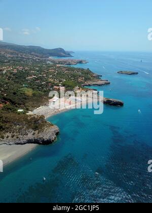 Italia, regione Campania, 30 luglio 2020 : Palinuro, parco nazionale del Cilento in provincia di Salerno. Foto © Lorenzo Fiorani/Sintesi/Alamy Stock Pho Foto Stock