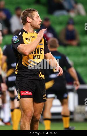 MELBOURNE, AUSTRALIA - 09 APRILE: Kyle Godwin della Western Force durante il round otto Super Rugby AU match tra i ribelli di Melbourne e la Western Force all'AAMI Park il 09 aprile 2021 a Melbourne, Australia. Credit: Dave Hewison/Speed Media/Alamy Live News Foto Stock