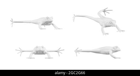 Mokup a baldone su sfondo bianco - Illustrazione 3D Foto Stock