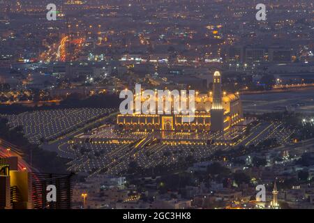 Vista aerea della Grande Moschea di Doha Foto Stock