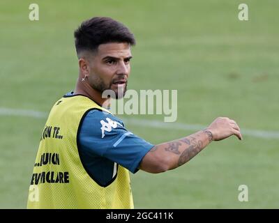 Lorenzo Insigne durante il SSC Napoli campo di allenamento pre-stagione a Castel di Sangro Italia Foto Stock