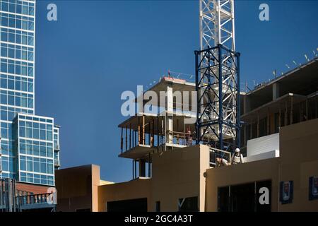 Nuovi appartamenti in costruzione a Denver, Colorado Foto Stock