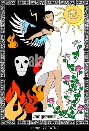 Giudizio carta Tarocchi Illustrazione Vettoriale