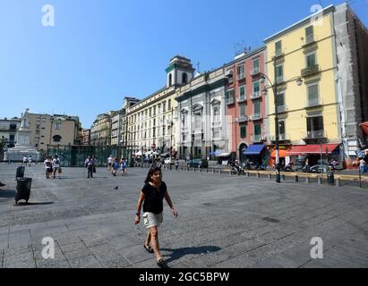 Piazza Dante a Napoli, Italia. Foto Stock