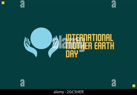 Modello vettoriale Giornata Internazionale della Madre Terra Illustrazione Vettoriale