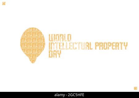 Modello vettore World Intellectual Property Day Illustrazione Vettoriale