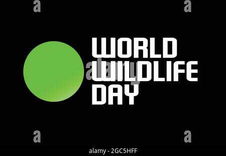 Modello vettore Giornata Mondiale della Fauna Illustrazione Vettoriale