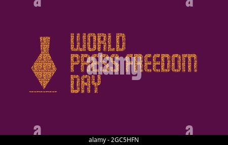 Modello vettore World Press Freedom Day Illustrazione Vettoriale