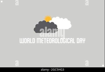 Modello vettoriale Giornata Meteorologica Mondiale Illustrazione Vettoriale