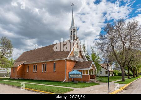 Maple Creek, SK- 24 maggio 2020: St. Mary la Chiesa Anglicana Vergine Foto Stock