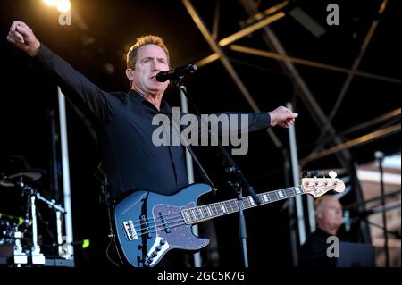 OMD , esecuzione dal vivo in concerto , Keepmoat Stadium , Doncaster , 14.06.2018 Foto Stock