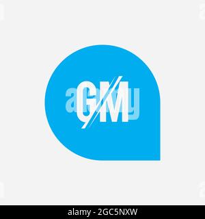 Eccezionale professionale elegante trendy impressionante artistico colore bianco e nero GM MG base iniziale Alphabet icona logo. Foto Stock