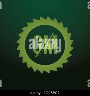 Eccezionale professionale elegante trendy impressionante artistico colore bianco e nero GM MG base iniziale Alphabet icona logo. Foto Stock