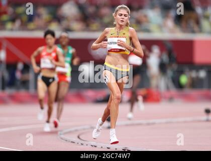 Tokyo, Giappone. 07 agosto 2021. Atletica: Olimpiadi, 10 000 m, donne: Konstanze Klosterhalfen della Germania in azione. Credit: Oliver Weiken/dpa/Alamy Live News Foto Stock