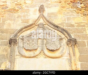 Particolare del Castello di Santiago a Sanlucar de Barrameda, Cadice, Andalusia, Spagna Foto Stock