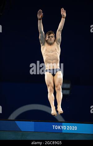 Tokyo, Kanto, Giappone. 7 agosto 2021. Compete in finale durante le Olimpiadi di Tokyo 2020 al Tokyo Aquatics Center sabato 7 agosto 2021 a Tokyo. (Credit Image: © Paul Kitagaki Jr./ZUMA Press Wire) Foto Stock