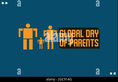 Modello vettore giorno globale dei genitori Illustrazione Vettoriale