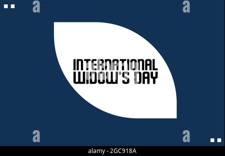 Modello vettore International Widow's Day Illustrazione Vettoriale