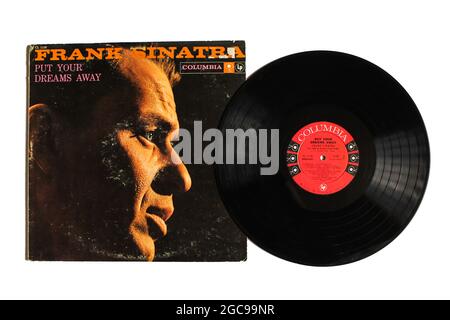 Jazz e musicista di facile ascolto, Frank Sinatra album musicale su disco LP con dischi in vinile. Intitolato: Metti la tua copertina dell'album dei sogni Foto Stock