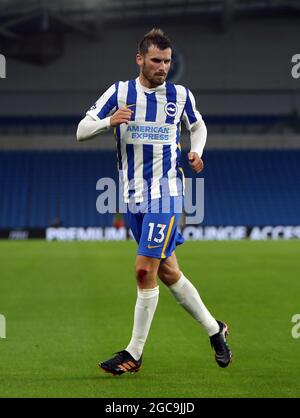 Brighton e Hove Albion's Pascal Gross durante la partita pre-stagione allo stadio AMEX di Brighton. Data immagine: Sabato 7 agosto 2021. Foto Stock