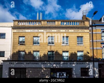 Il Royal National gola naso e orecchio Ospedale sulla Gray's Inn Road London. Parte di University College London Hospitals NHS Foundation Trust. Est 1874. Foto Stock