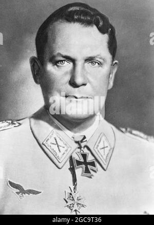 Un ritratto di Hermann Göring preso il suo 52° compleanno nel 1945 Foto Stock