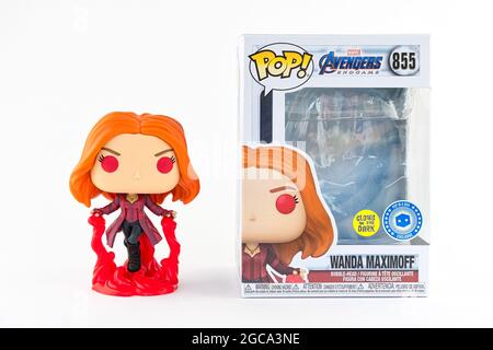 CHESTER, REGNO UNITO - 1 AGOSTO 2021: Wanda Maximoff Funko Pop Foto Stock