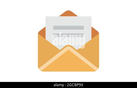 Icona e-mail envelop simbolo e-mail segno messaggio immagine vettoriale Illustrazione Vettoriale