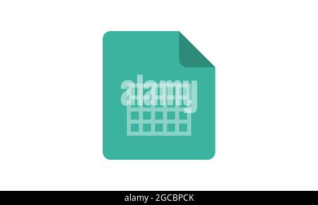 Icona Excel | formato file principale icona vettoriale illustrazione versione a colori Illustrazione Vettoriale