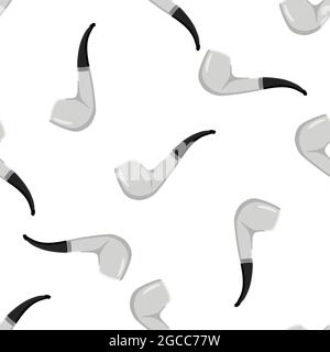 Illustrazione sul tema molti tipi identici senza giunture tubi di fumo di dimensioni diverse per il tabacco. Schema di tubi costituito da un accessorio di raccolta colori di s. Illustrazione Vettoriale