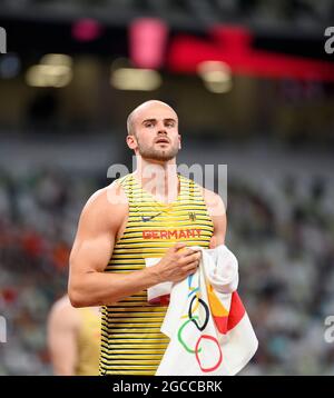 Florian WEBER (Germania/4° posto), premuroso, concentrazione, atletica, finale di giavellotto maschile, Men's Javelin Throw Final, il 7 agosto 2021 Giochi Olimpici estivi 2020, dal 23 luglio. - 08.08.2021 a Tokyo/Giappone. Foto Stock