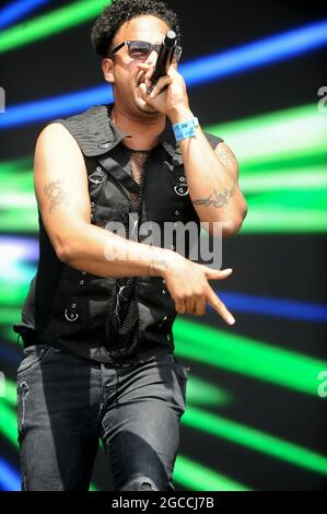 SCATTA in concerto dal vivo al Lets Rock Leeds 80 Foto Stock