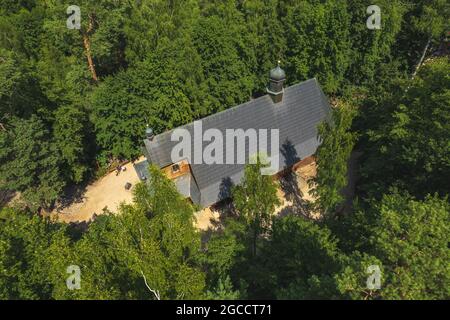 Veduta aerea della collina sacra Grabarka Foto Stock