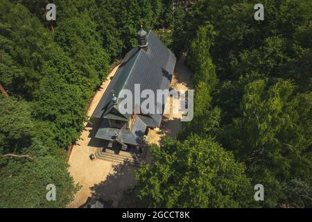 Veduta aerea della collina sacra Grabarka Foto Stock