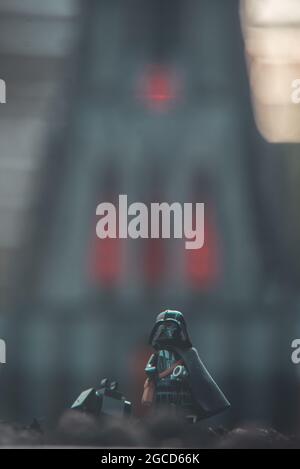 LEGO star wars minifigura darth vader Foto Stock